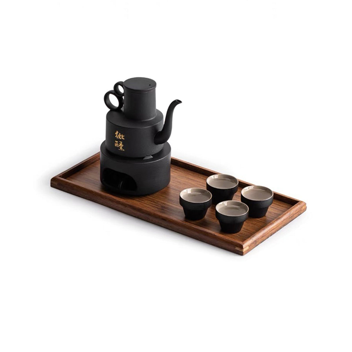 Unique Vintage sake set with warmer and Candle stove - Teaware Space