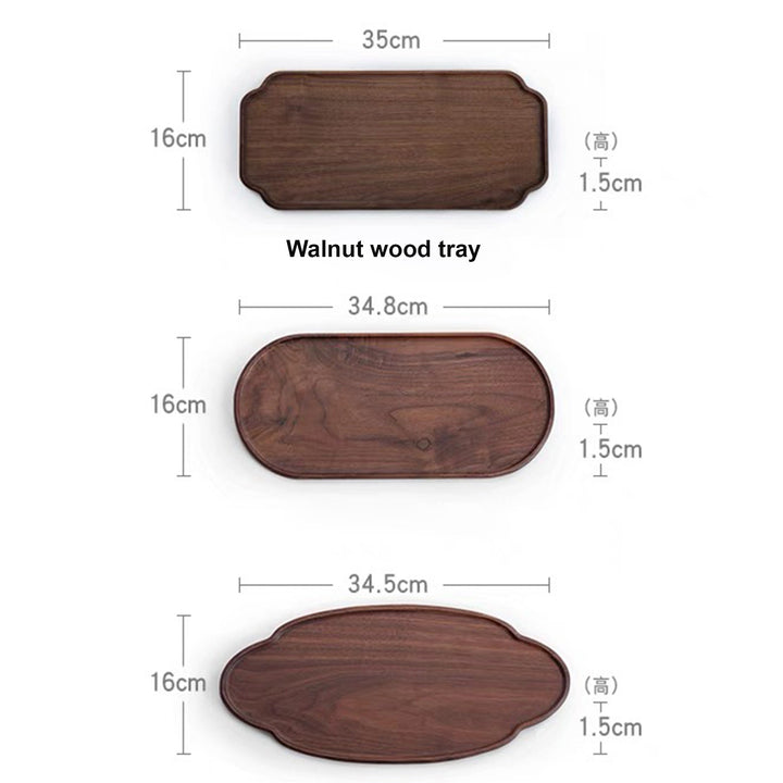 Custom Vintage Walnut wooden tea tray with name