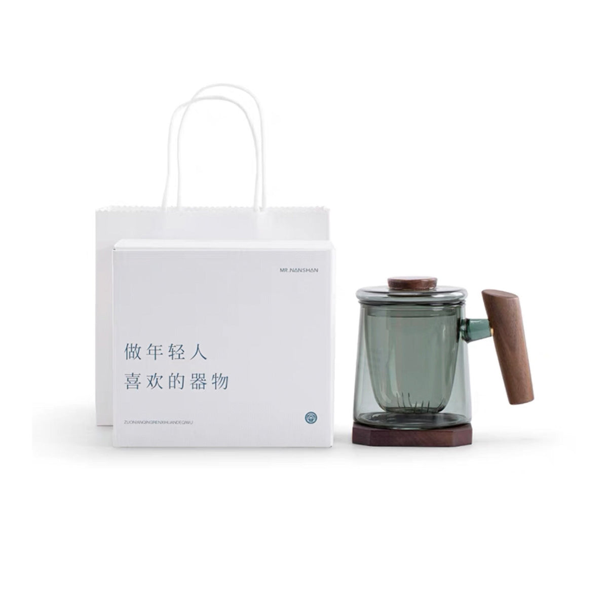 Custom glass tea mug |  13.5oz coffee cup - Teaware Space