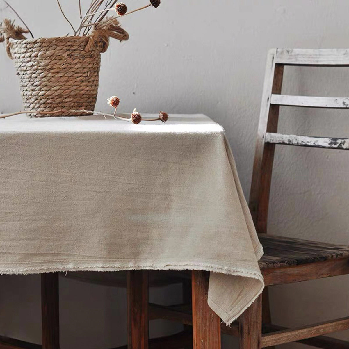 Custom size French style linen Tablecloth | New home gift - Teaware Space