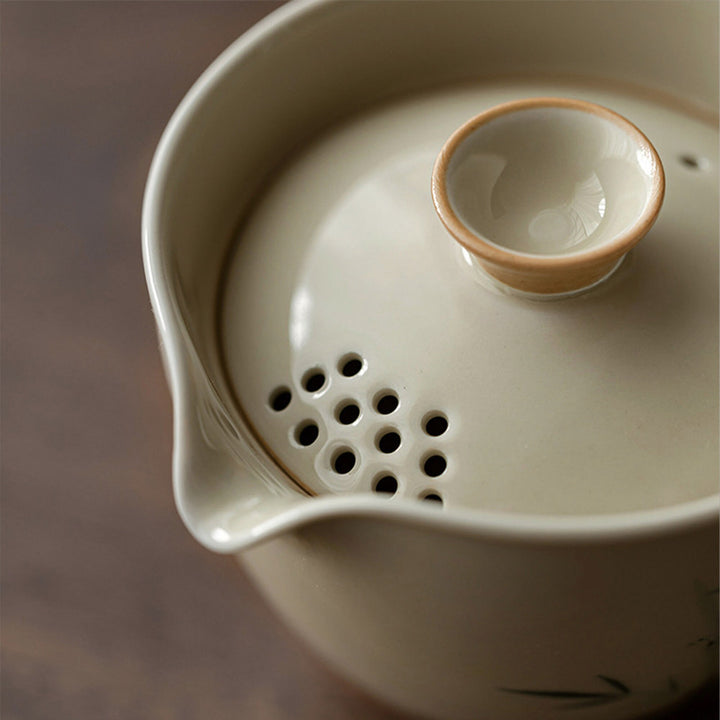 gingerbread girl vintage travel gaiwan tea set for one | table decor | Gift for mom/dad/friends/boss