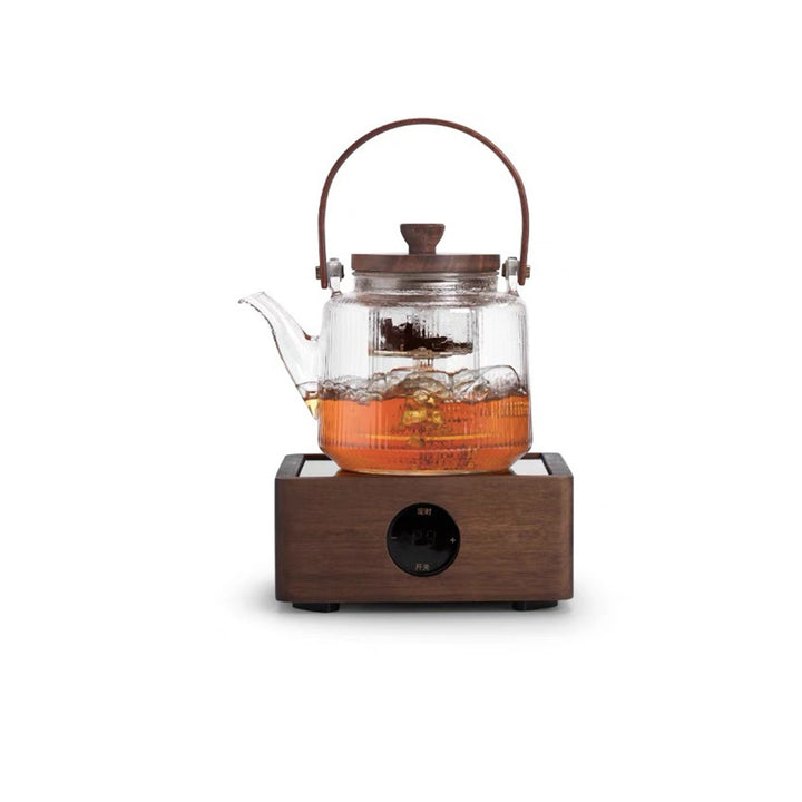 Glass 24/27oz Glass tea kettle with Multifunctions Electric stove