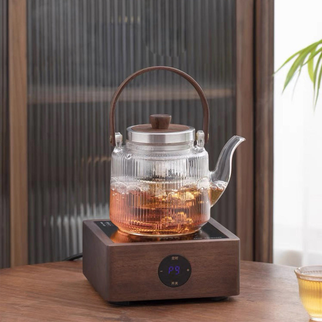 Glass 24/27oz Glass tea kettle with Multifunctions Electric stove