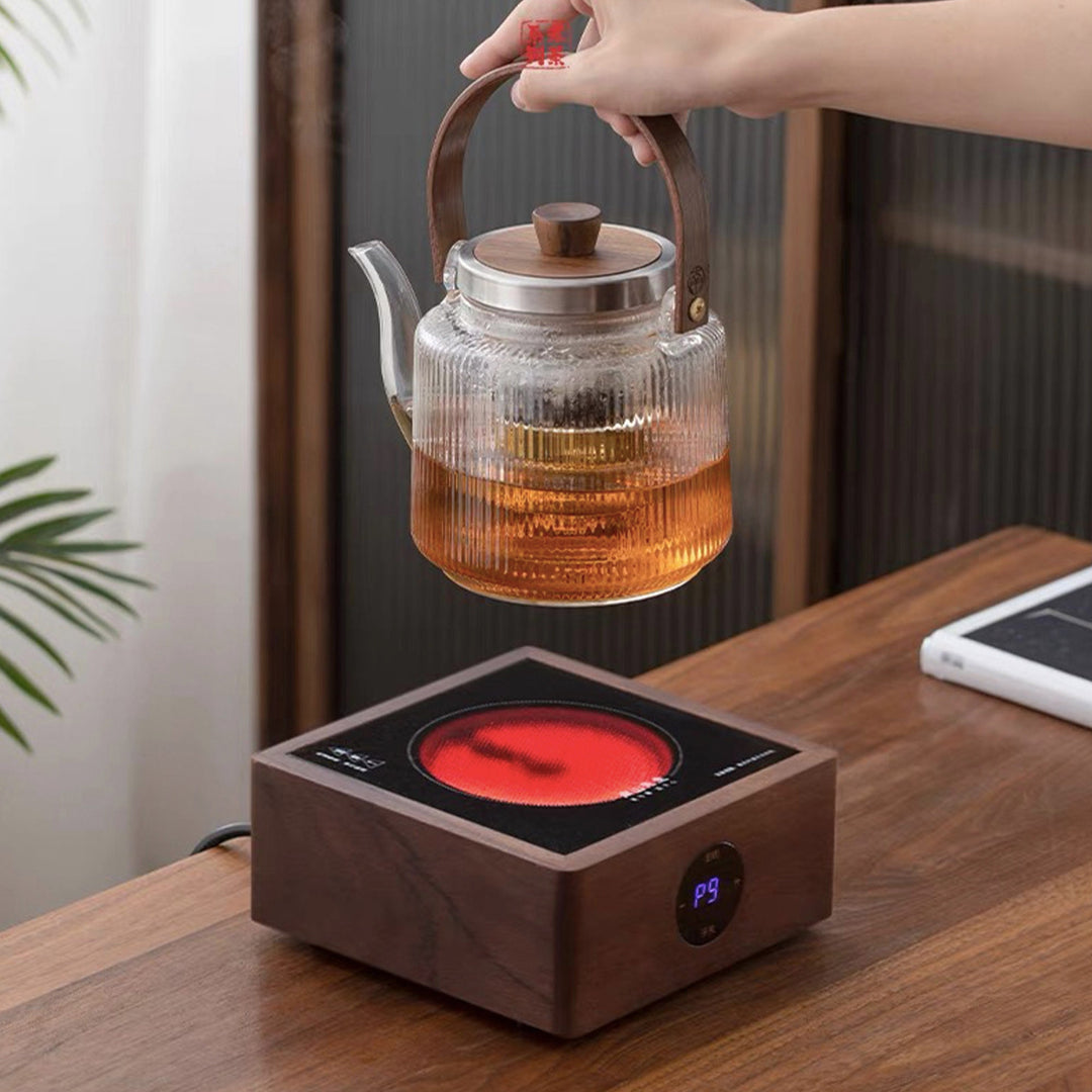 Glass 24/27oz Glass tea kettle with Multifunctions Electric stove