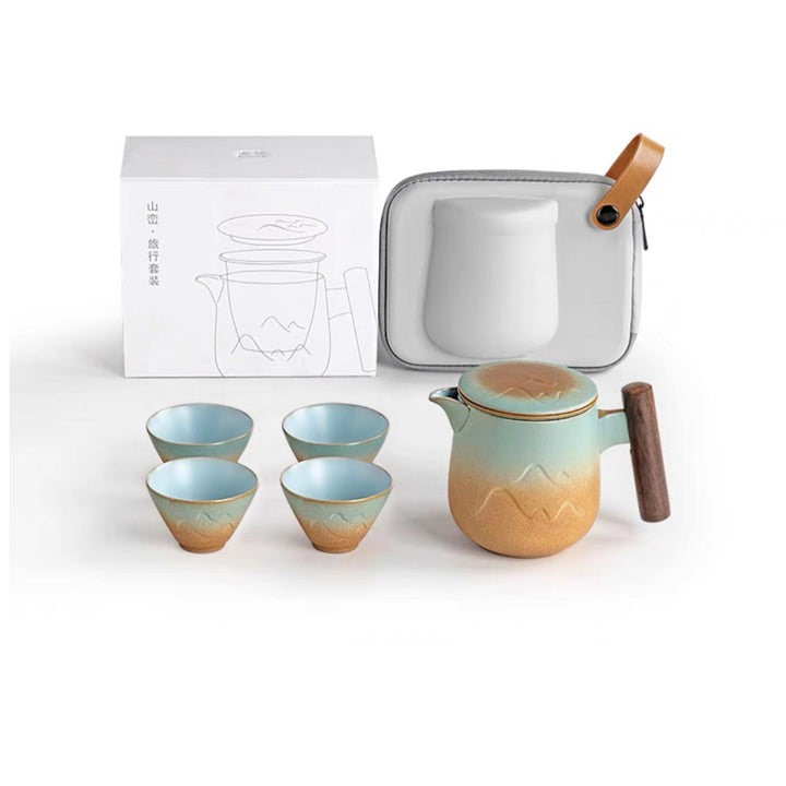 Unique tea mug set with case, gift for her