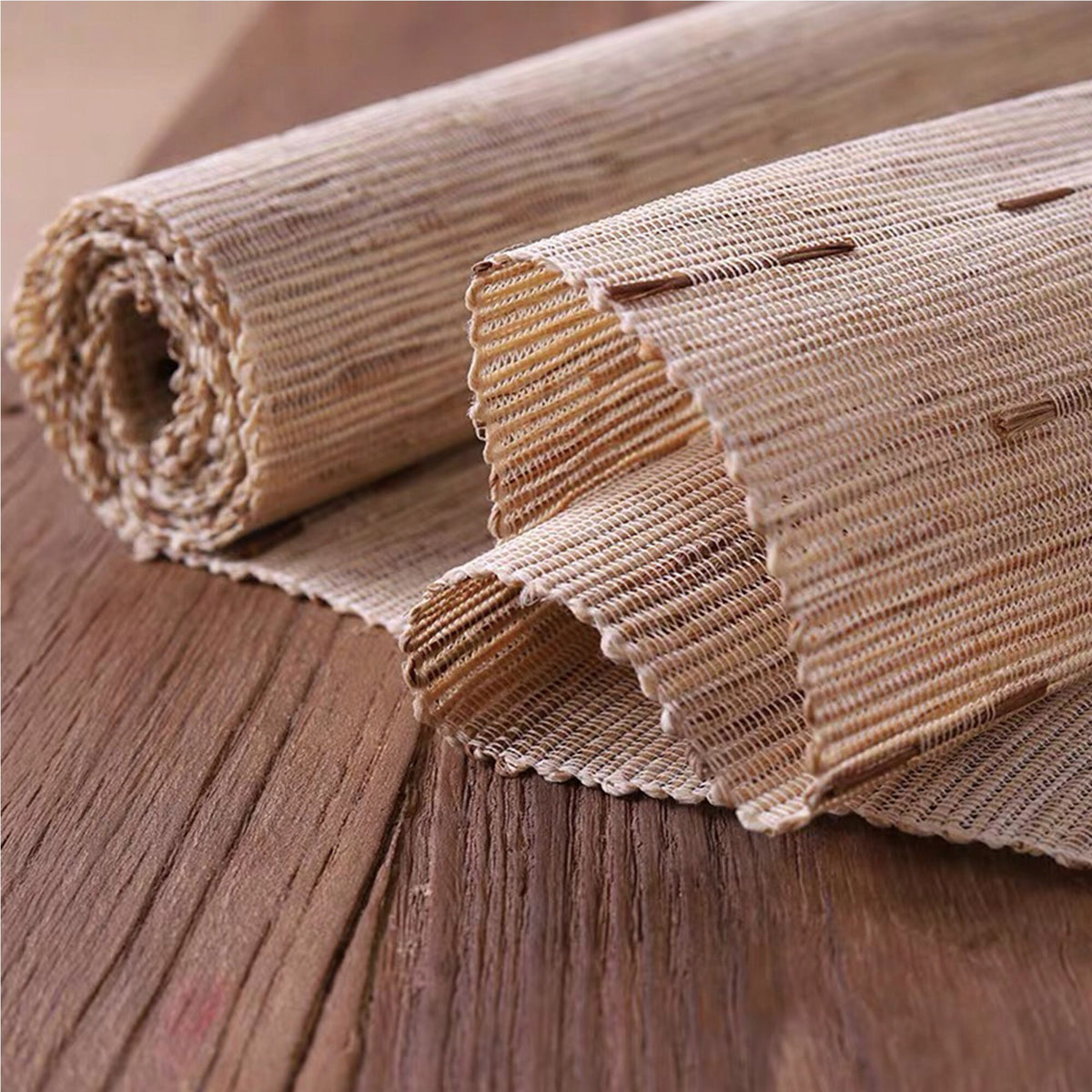 Custom Size Rustic Jute Linen Tea Table runner - Teaware Space