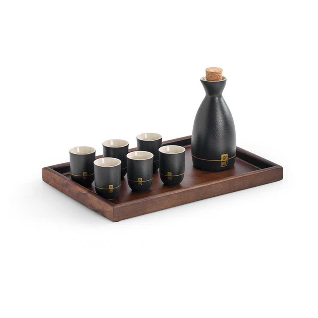 Personalized Japanese  sake set with tray