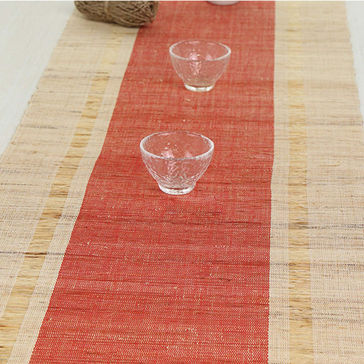 Custom Size Natural Linen long tea/coffee Table runner | Zen style Table decor | Birthday gift - Teaware Space