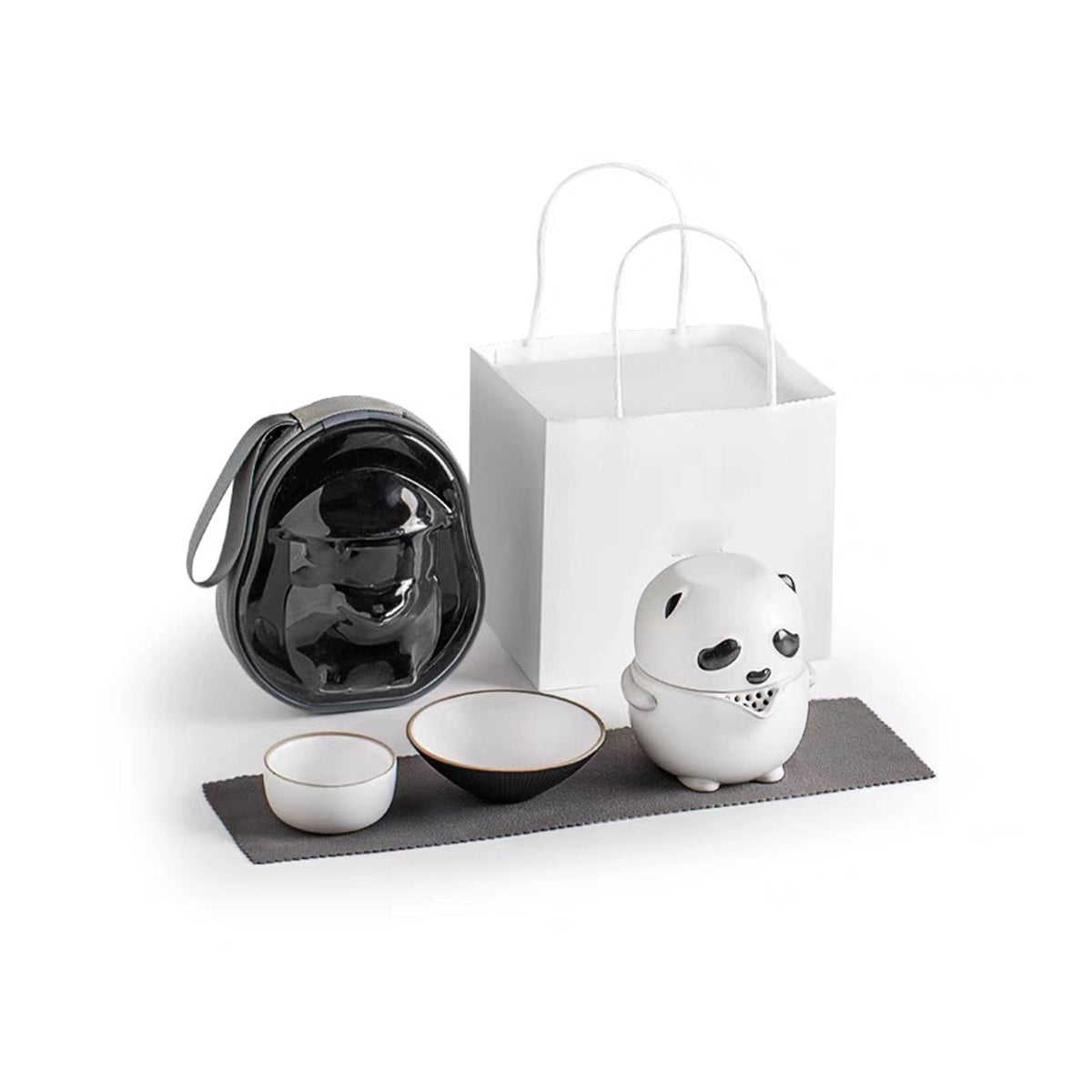 Cute Panda travel tea set for two - Teaware Space