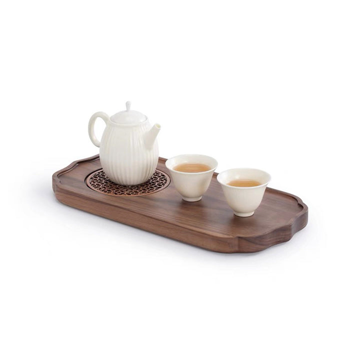 Custom Vintage Walnut Wooden tea tray
