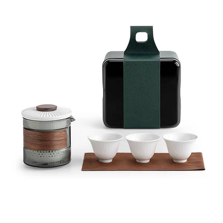 Unique portable travel tea set with tray |  Relaxing Aromatherapy Gift