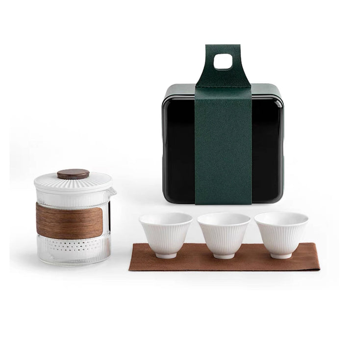 Unique portable travel tea set with tray |  Relaxing Aromatherapy Gift