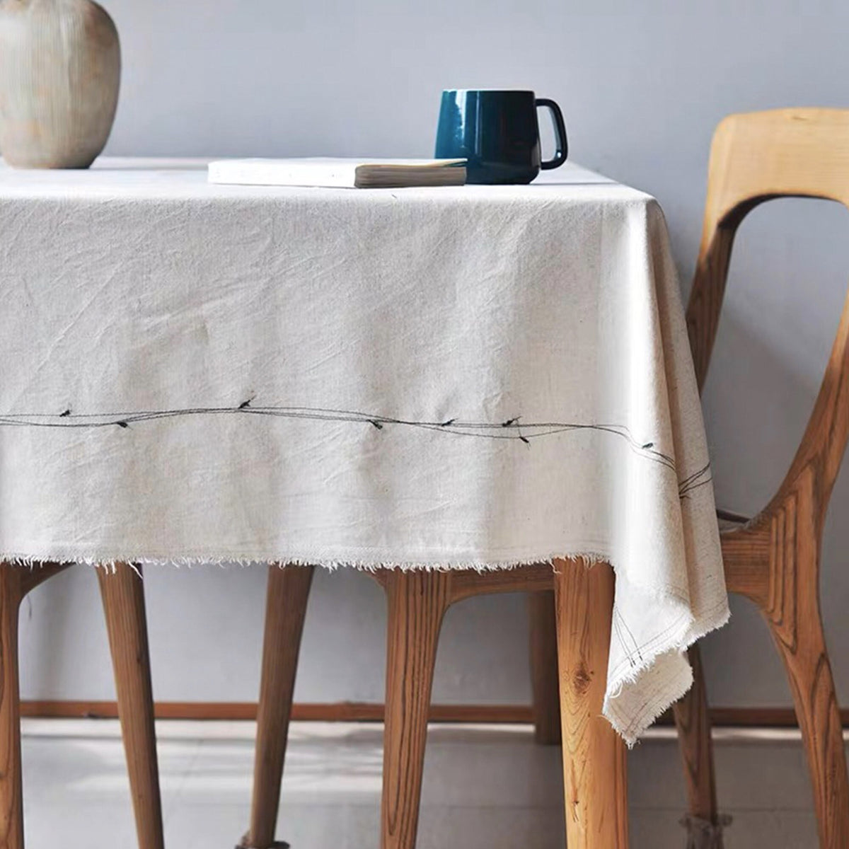 Custom size French style Cotton Tablecloth | Vintage/farmhouse decor - Teaware Space