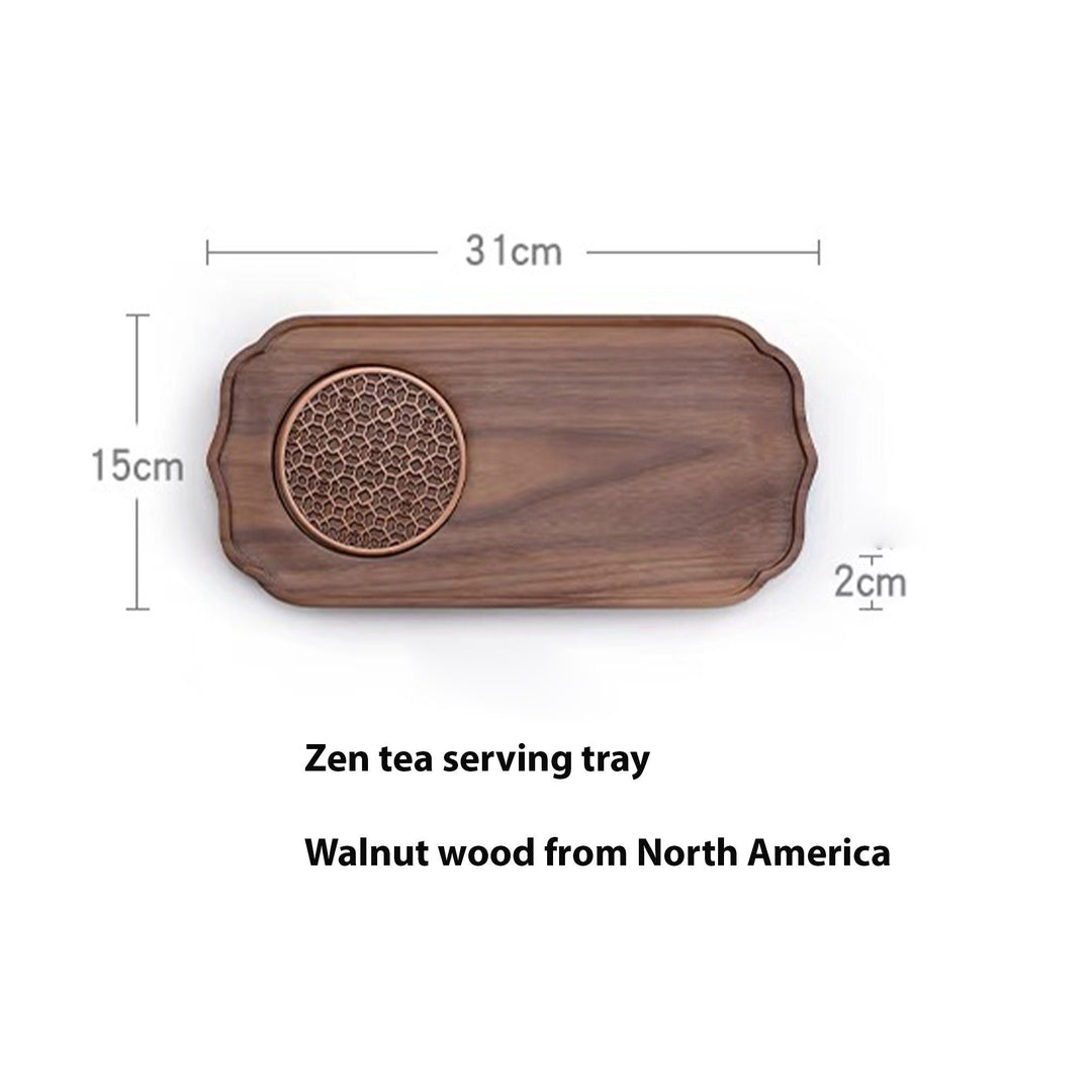Custom Vintage Walnut Wooden tea tray