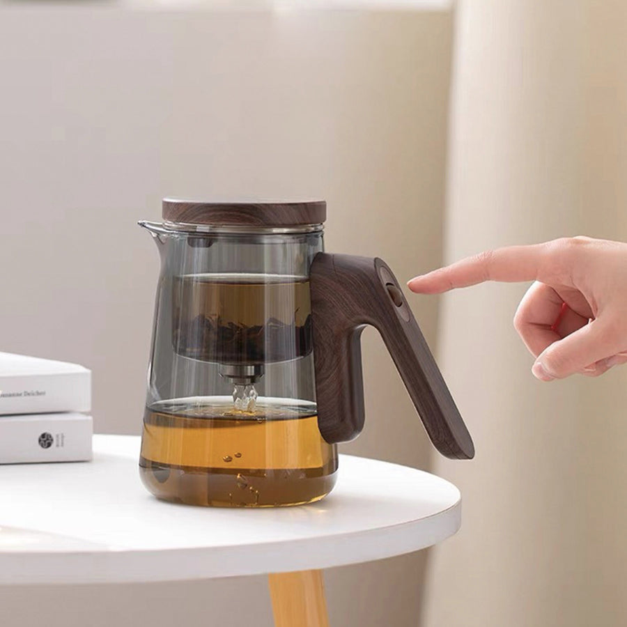 Multi style - Timing 22oz glass Tea kettle |Coffee maker with infuser | Housewarming gift - Teaware Space