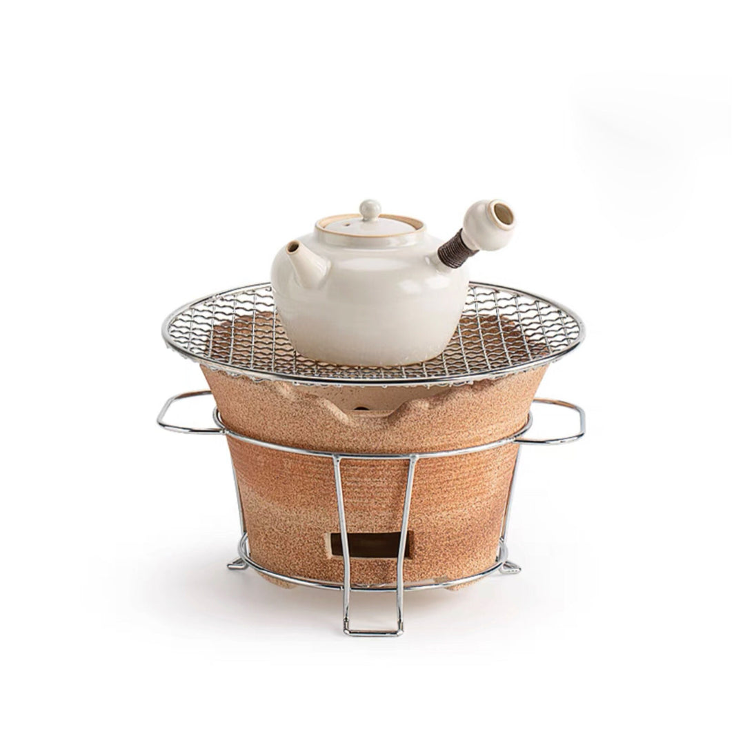 Tea & BBQ time | teapot with Carbon Stove set | Home yard decor | New home gift