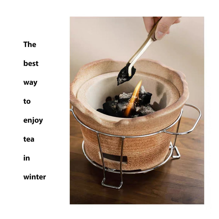 Tea & BBQ time | teapot with Carbon Stove set | Home yard decor | New home gift