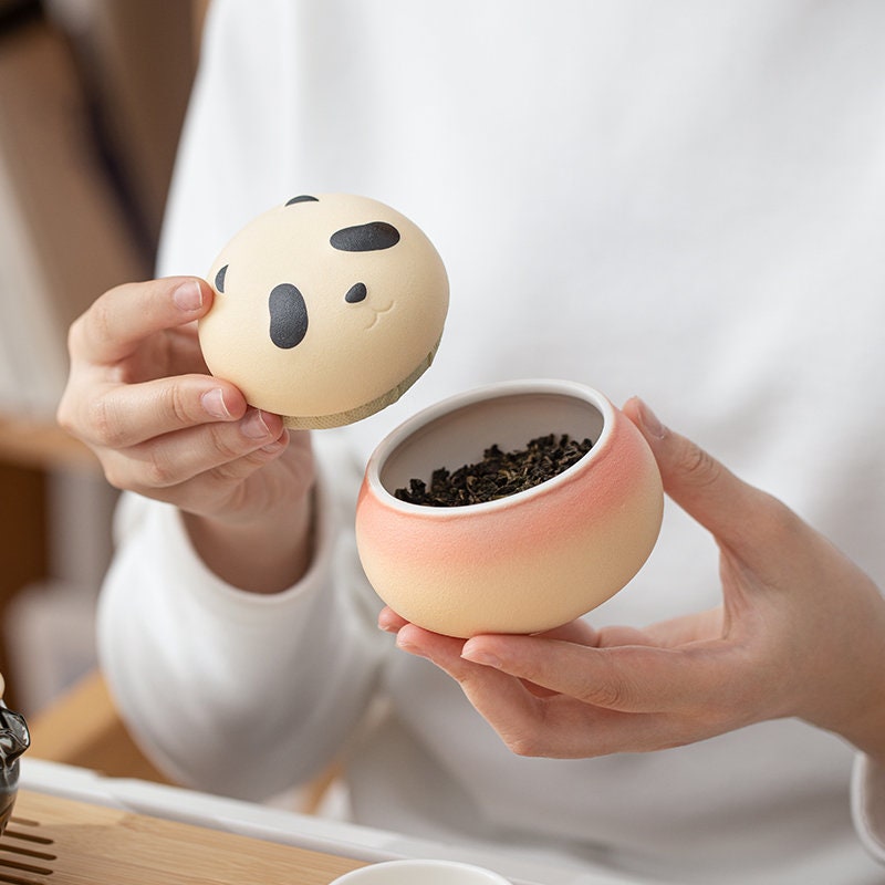 Cozy mini panda tea coffee container - Teaware Space